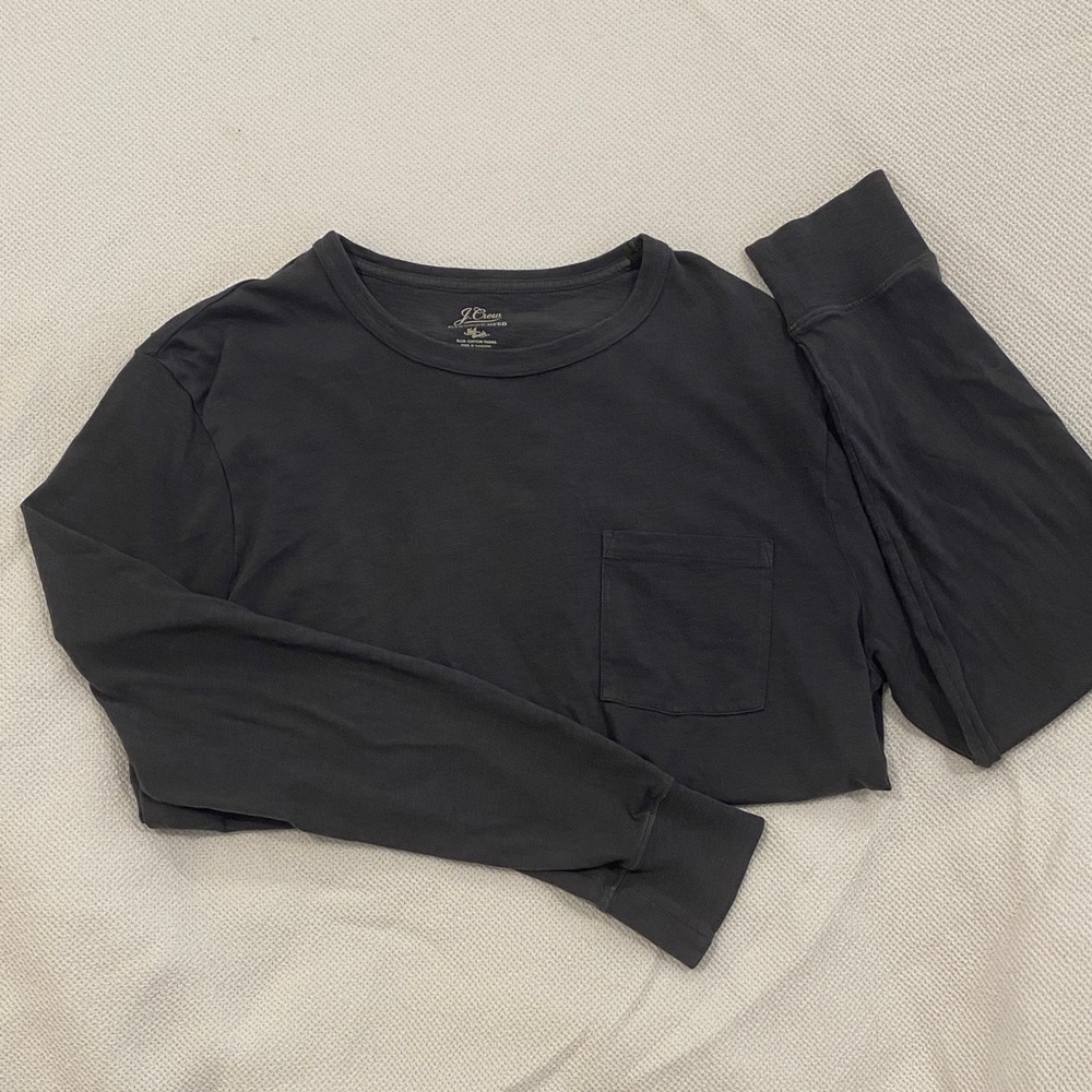 J. Crew Men's Long Sleeve Tee - Black